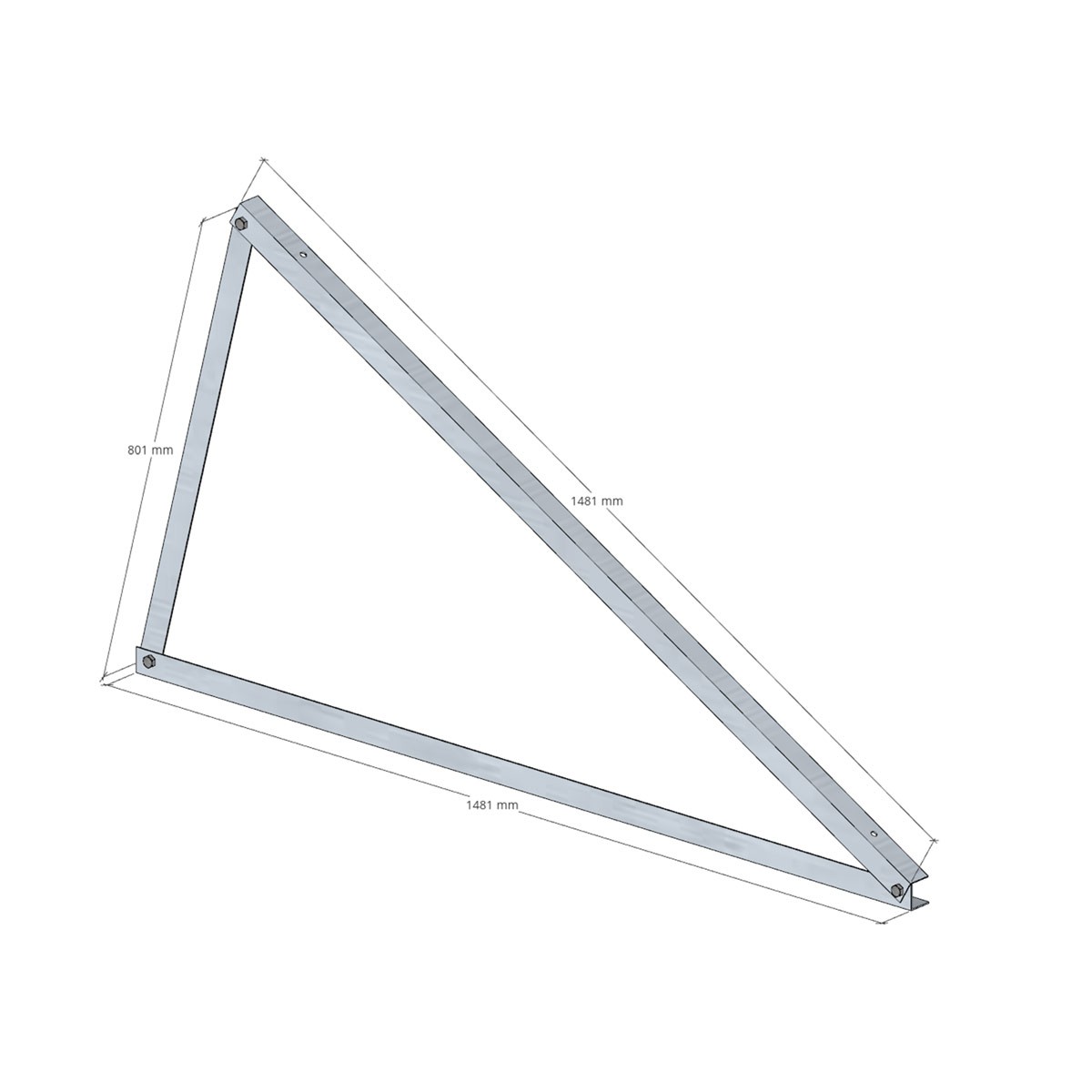 Mounting triangle 30 degrees vertical