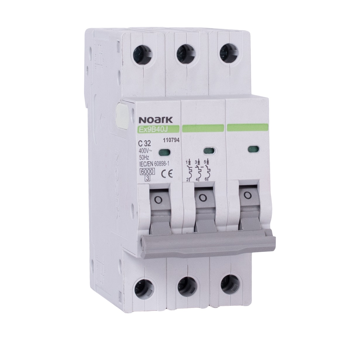 Slim overcurrent circuit breaker 2,25P B 32 A AC 6 kA Noark