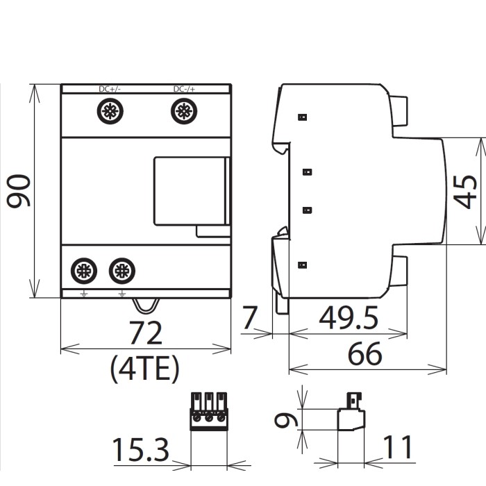 Combo FM surge arrester type 1+2 1200 V Dehn