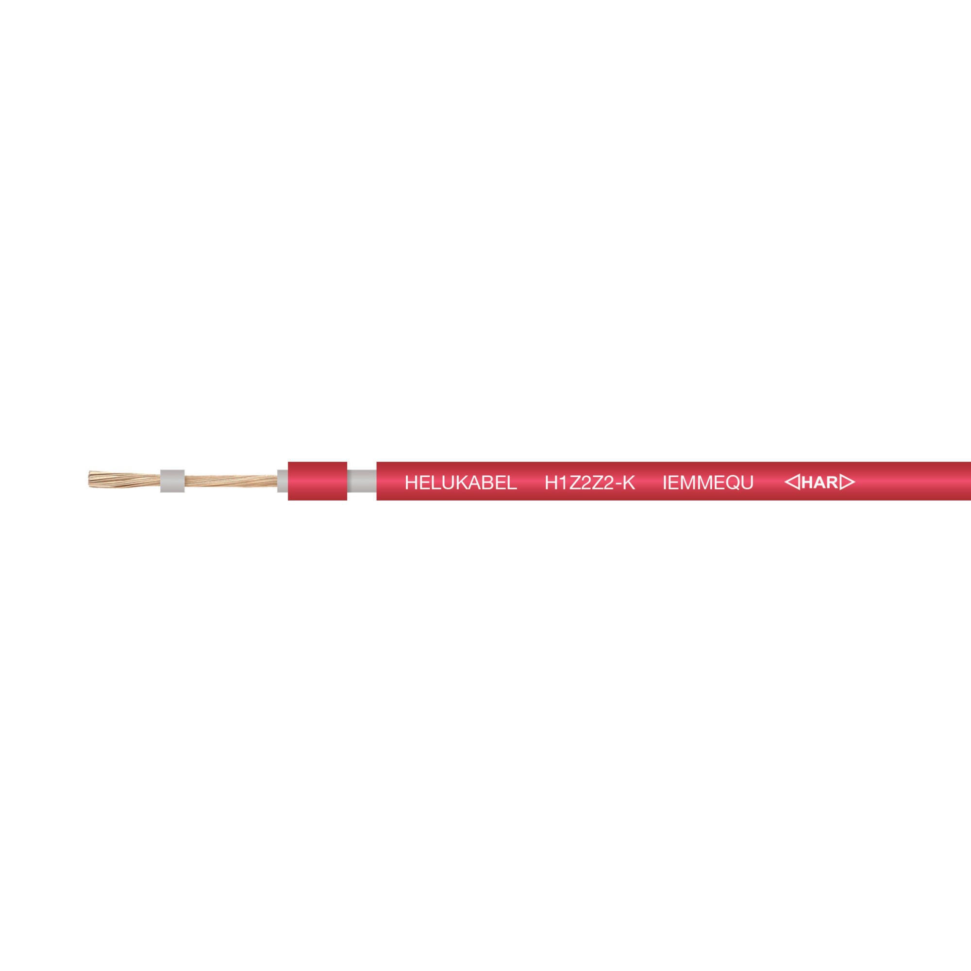 Red solar cable 6 mm2 insulation diameter 7,4 mm - 500 m