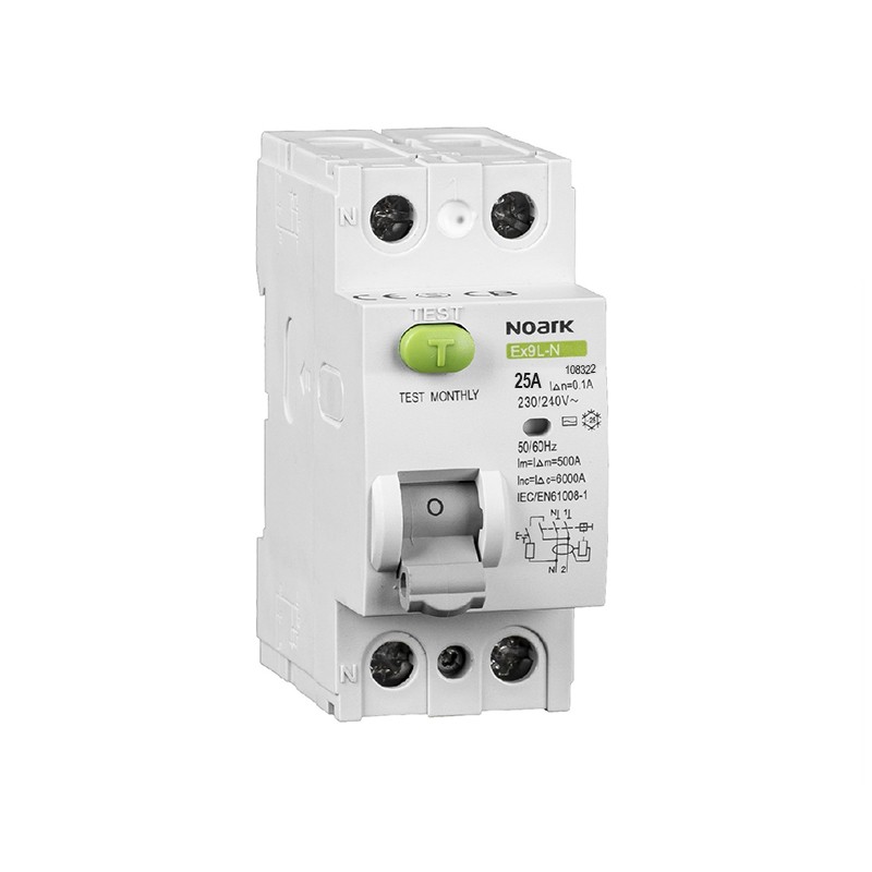 Residual current circuit breaker 2P 25 A 300 mA type AC 6 kA Noark