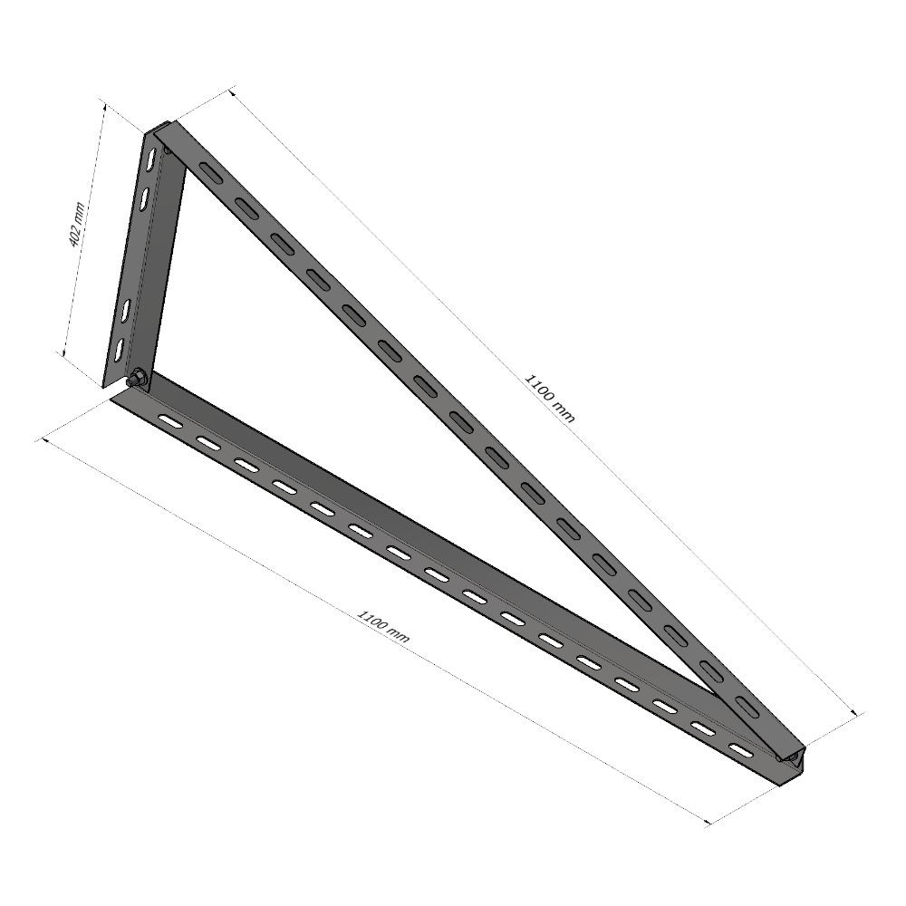 20 ° triangle, for horizontal installation Magnelis®