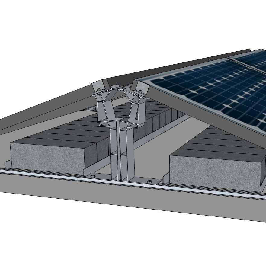 Ballast structure Aero east-west 15 degrees - Soltec shop