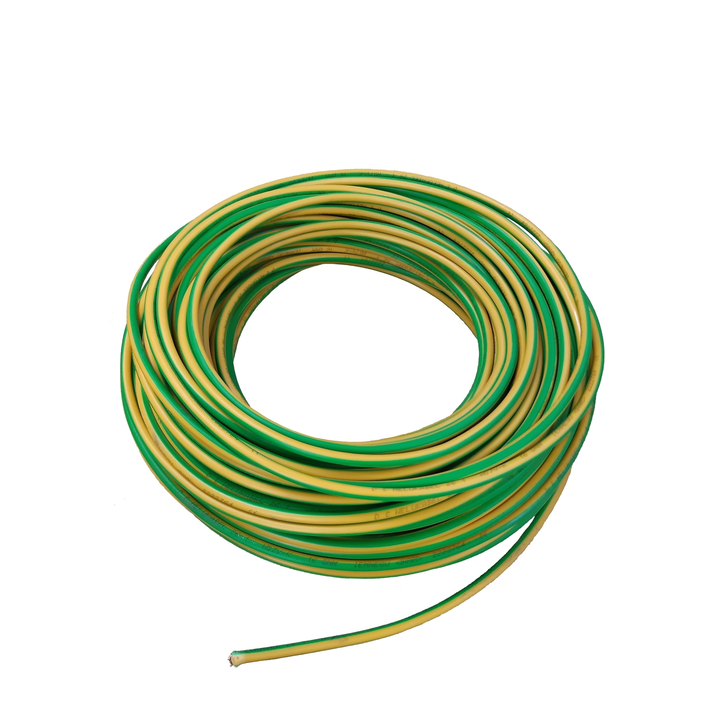 Yellow-green cable lgy 16 mm2 100 m