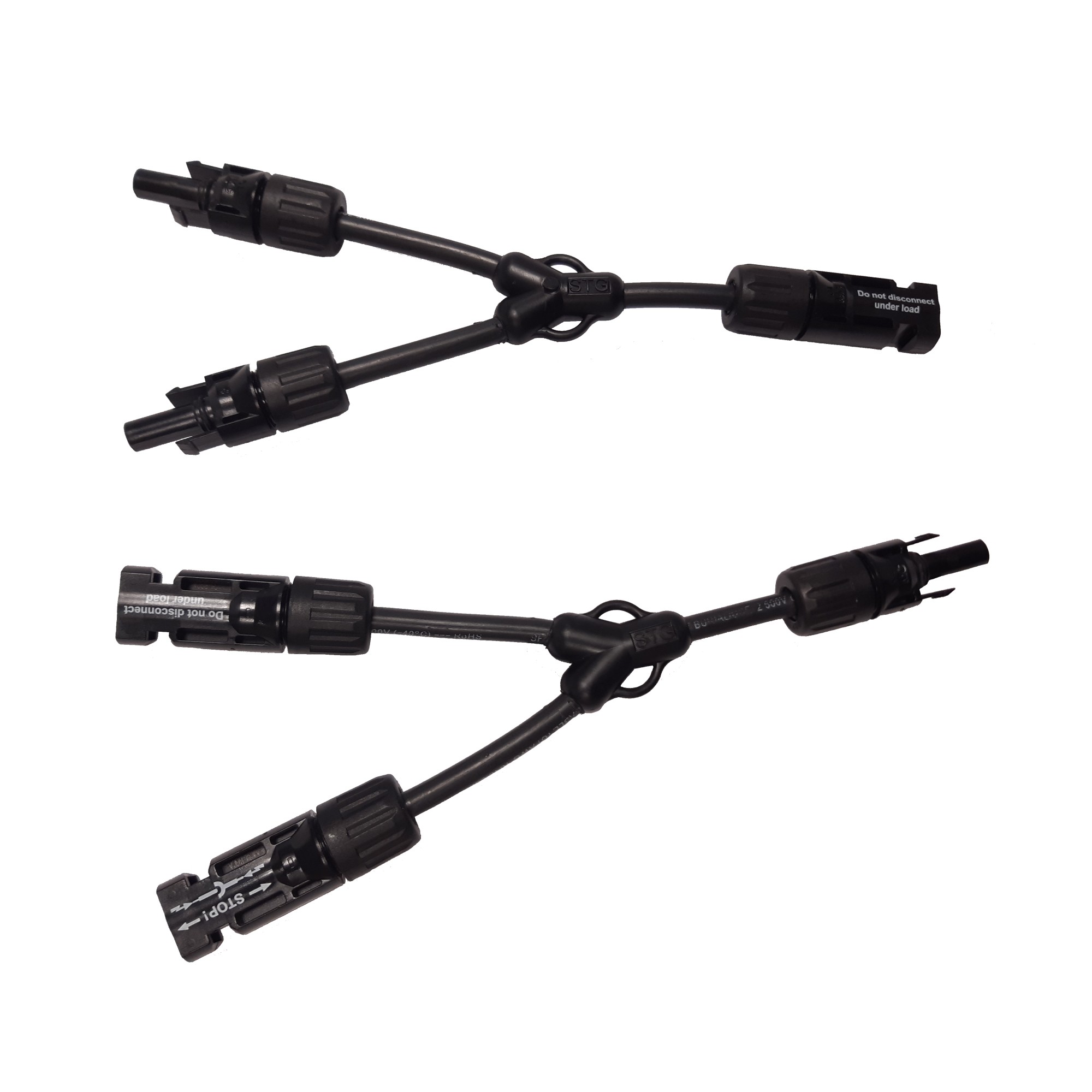 Set of parallel connectors compatible with MC4T