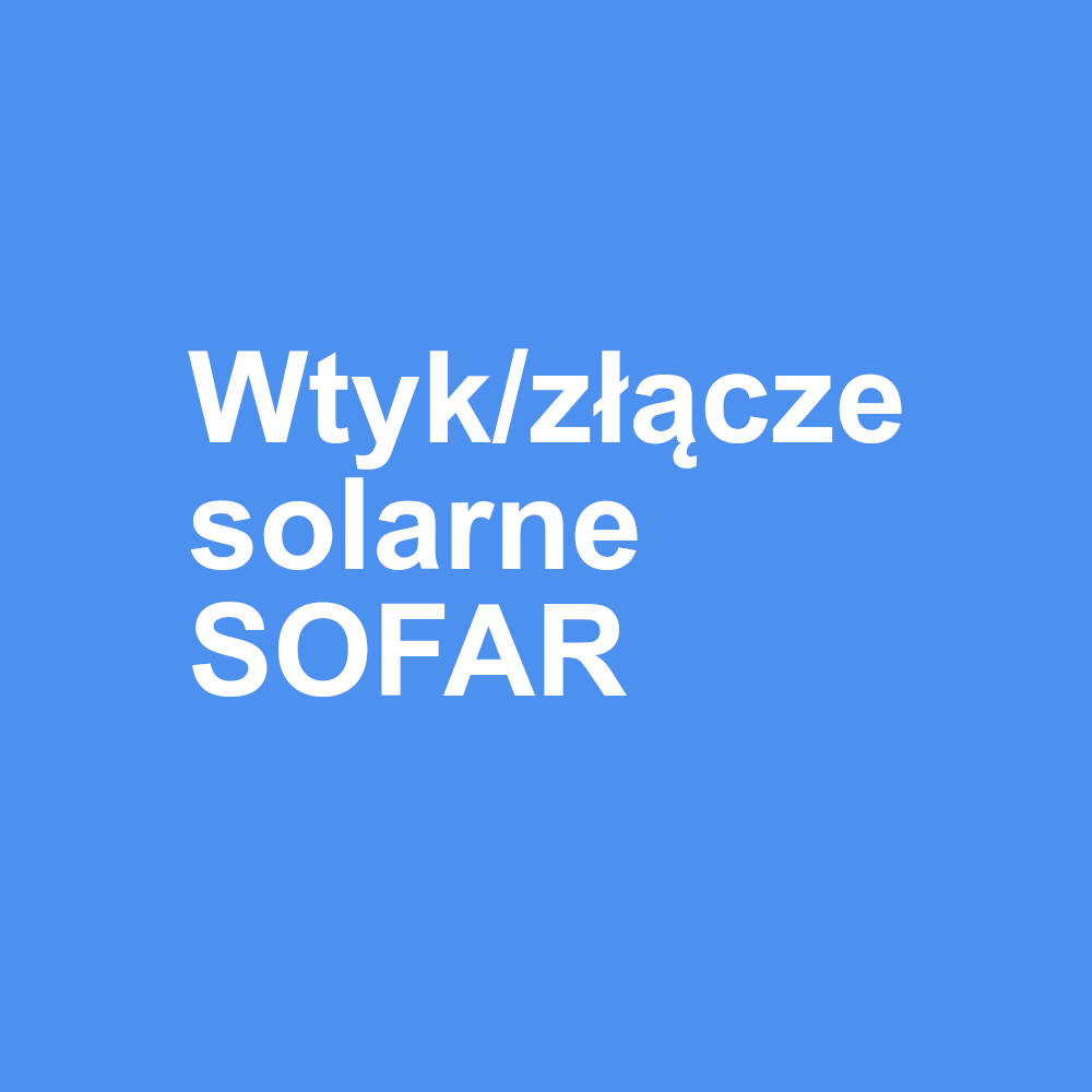 Wtyk do złącza solarnego D1 - męski Sofar