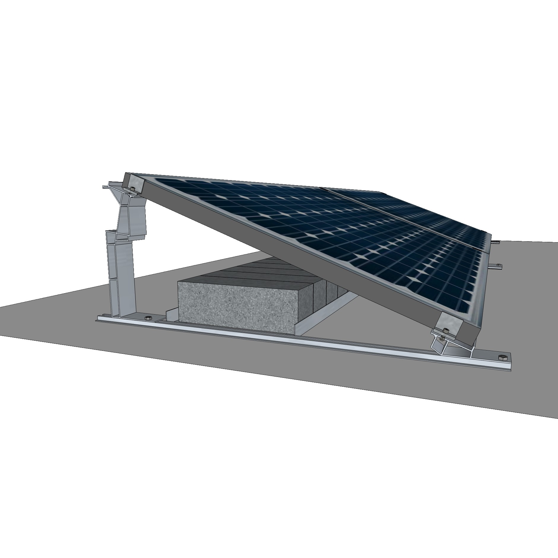 Ballast structure Aero south 15 degrees