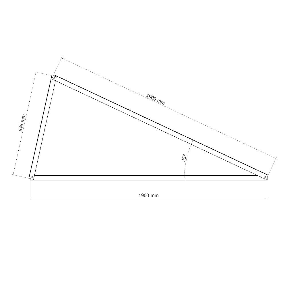 25 ° triangle, for vertical installation Magnelis®