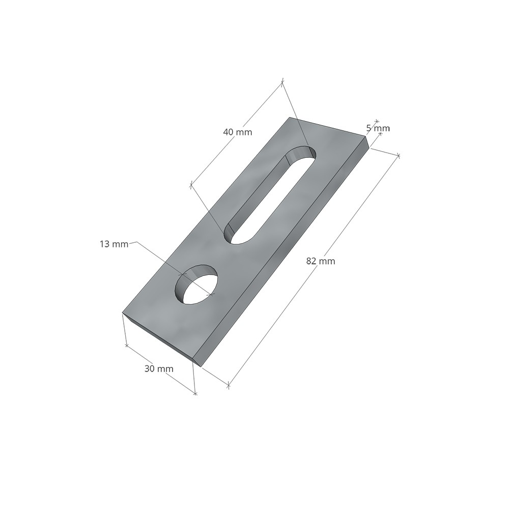 Mounting adapter 80 x 35 mm