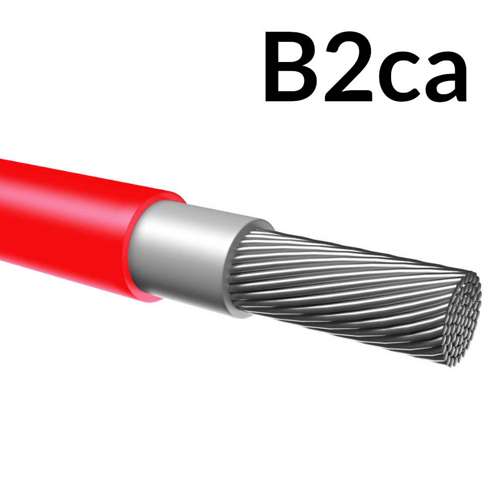 Przewód solarny 6mm B2ca czerwony-szpula 500 Mgw