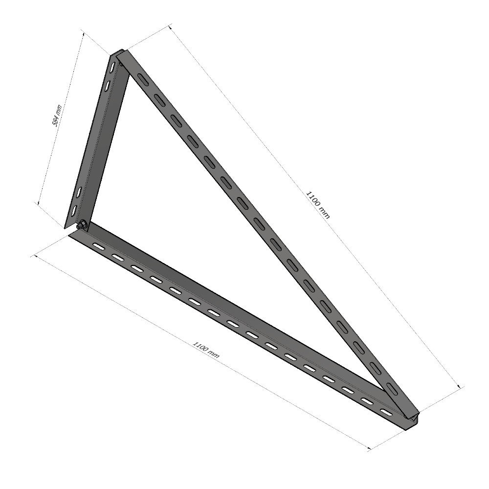 30 ° triangle, for horizontal installation Magnelis®