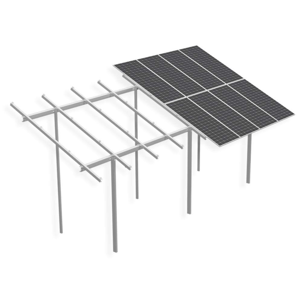 Bifacial System With Two Supports 2x4 Vertical Energy 5