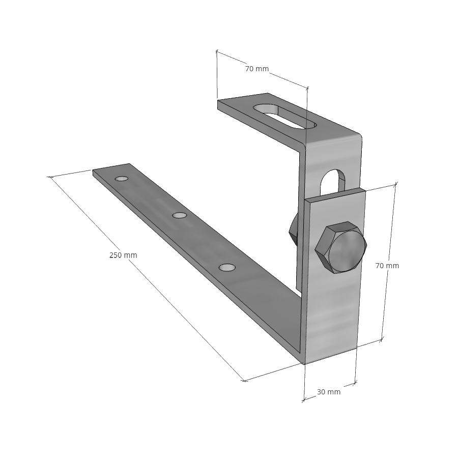 Adjustable shingle bracket