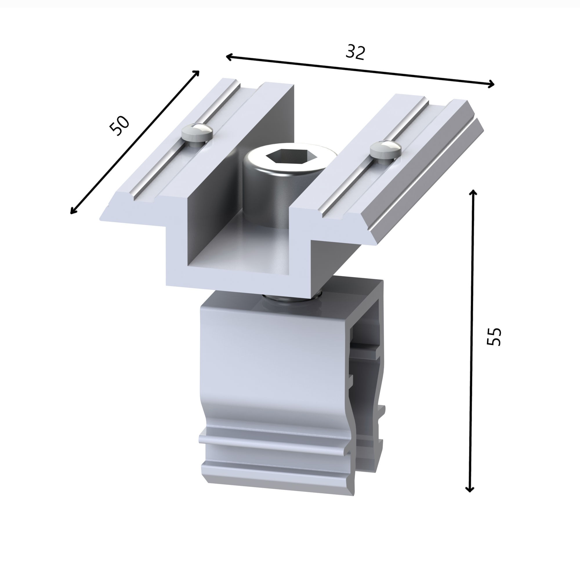 Click 2.1 Alumero adjustable middle buckle with pins