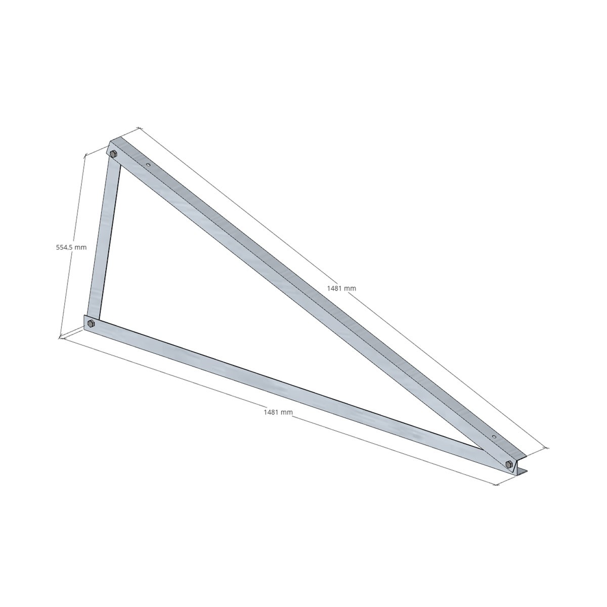 Mounting triangle 20 degrees vertical