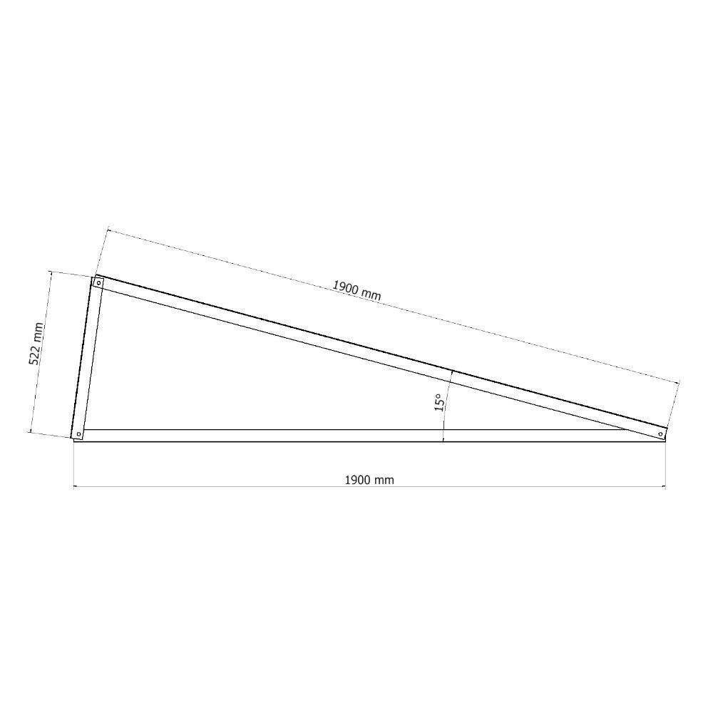 15 ° triangle, for vertical installation Magnelis®