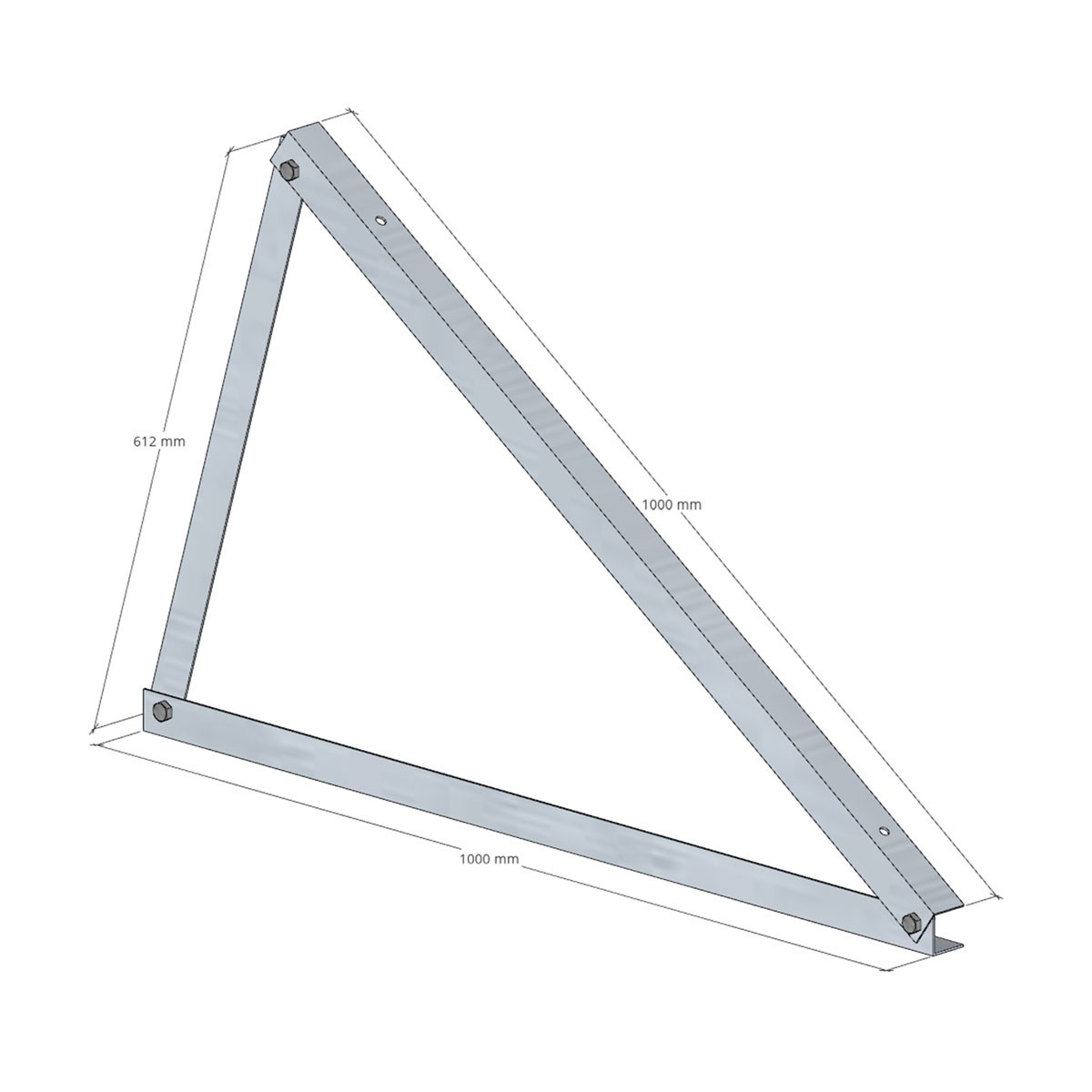 Mounting triangle 35 degrees horizontal