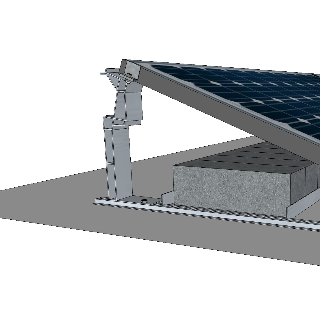 Ballast structure Aero south 15 degrees