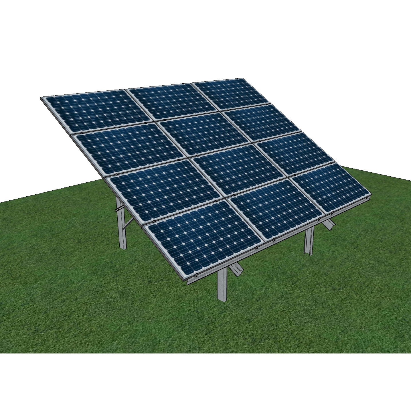 3 rows double-supported vertical soil structure