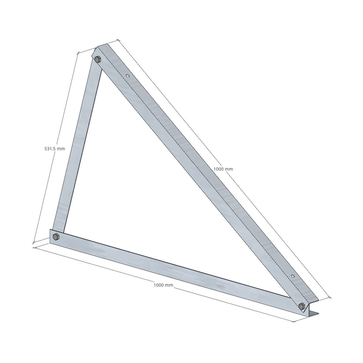 Mounting triangle 30 degrees horizontal