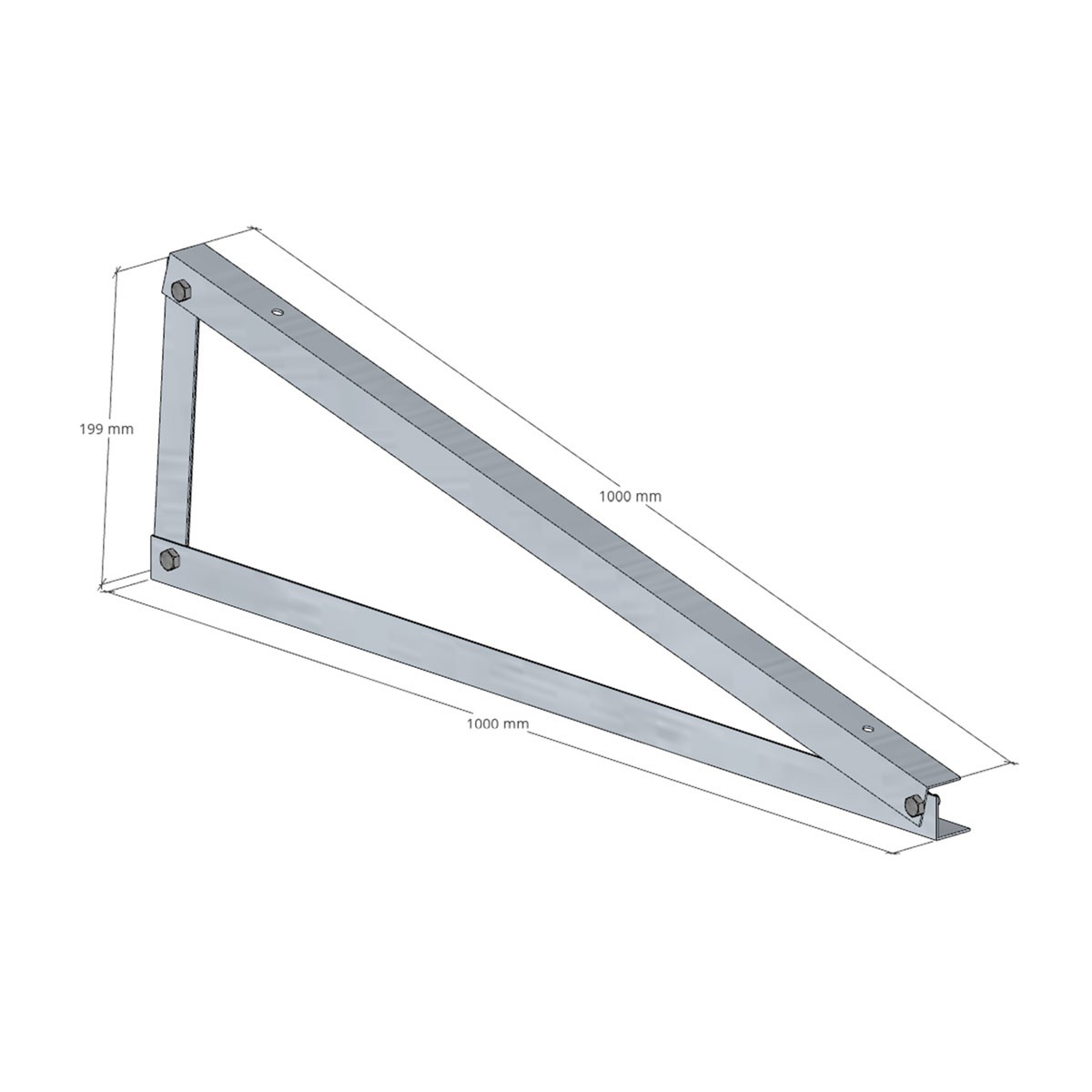 Mounting triangle 10 degrees horizontal